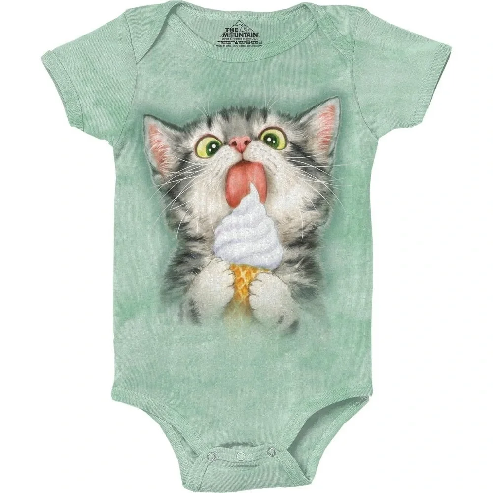 The Mountain Creamy Cone Kitty Infant Boys Onesie